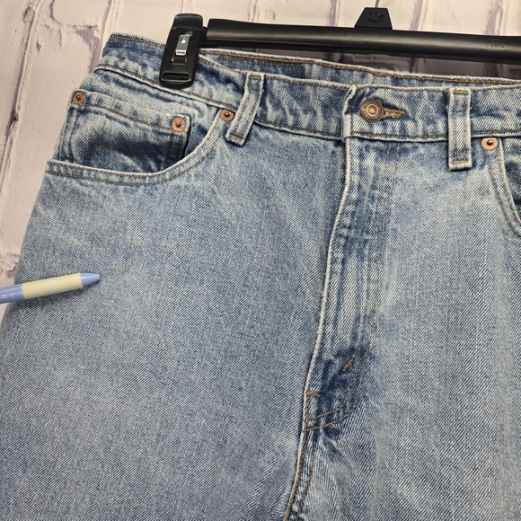 VTG 90s Levi's 550 Relaxed Tapered‎ Jeans Mens Sz 34x32 Faded Grunge Stained USA - Picture 5 of 16